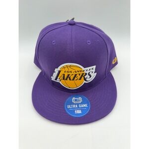Los Angeles Lakers Cap Mens ULTRA GAME Snapback NBA Purple OSFM Official Hat NWT